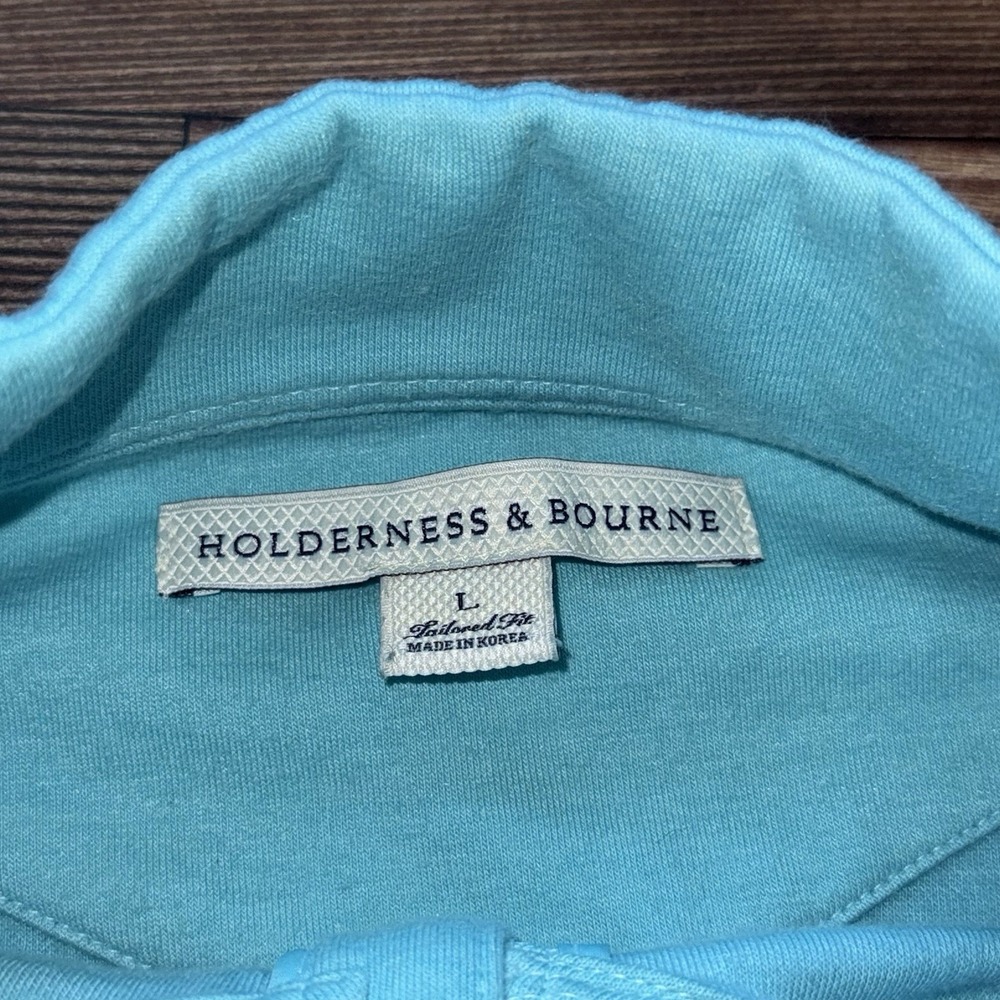 Holderness & Bourne Pullover Mens Large Blue Quarter Zip Golf Pittsburgh Logo - Picture 3 of 9